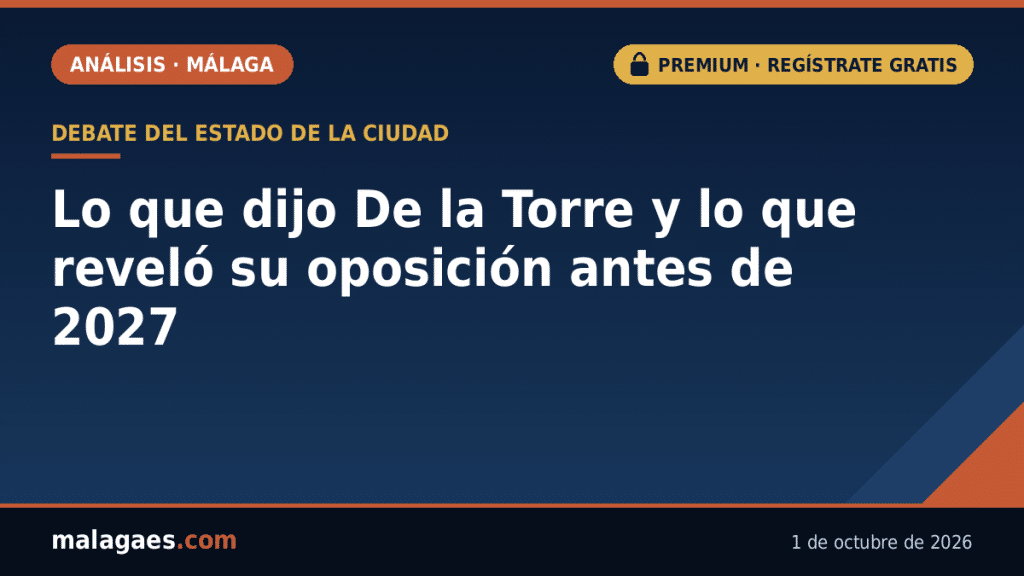 Análisis | El último Debate del Estado de la Ciudad antes de 2027: lo que dijo el alcalde de Málaga y lo que reveló su oposición