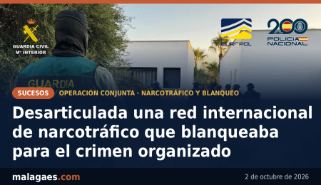 Desarticulada una organización de narcotráfico internacional que operaba como red de blanqueo al servicio del crimen organizado