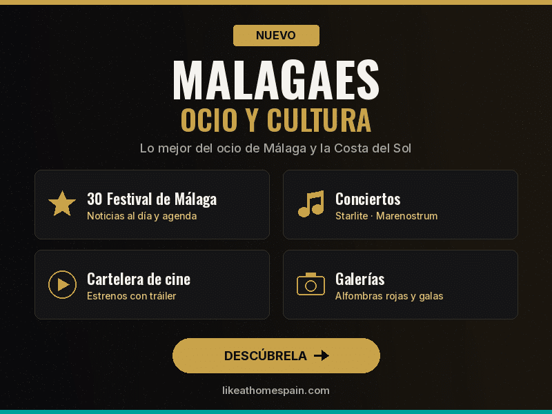 Malagaes Ocio y Cultura: el Festival de Málaga, los conciertos, el cine y las galerías, en una sola web