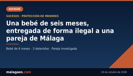 Una bebé de seis meses, entregada de forma ilegal a una pareja de Málaga: tres detenidos y una denuncia falsa de secuestro