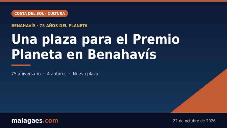 Benahavís estrena la Plaza Premio Planeta con cuatro ganadores del galardón en su 75 aniversario