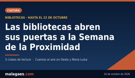 Las bibliotecas municipales se suman a la Semana de la Proximidad con clubes de lectura, cuentos al aire libre y una charla sobre El Perchel