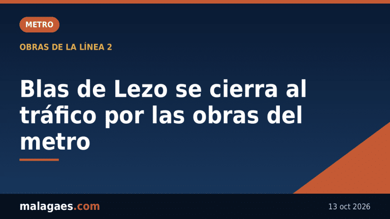 Blas de Lezo se cierra al tráfico por el avance del metro y las líneas 15 y 18 de la EMT cambian de recorrido en Málaga