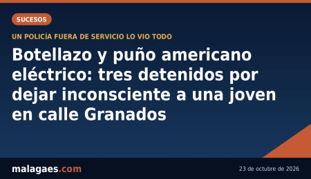 Botellazo y puño americano eléctrico: tres detenidos por dejar inconsciente a una joven en calle Granados