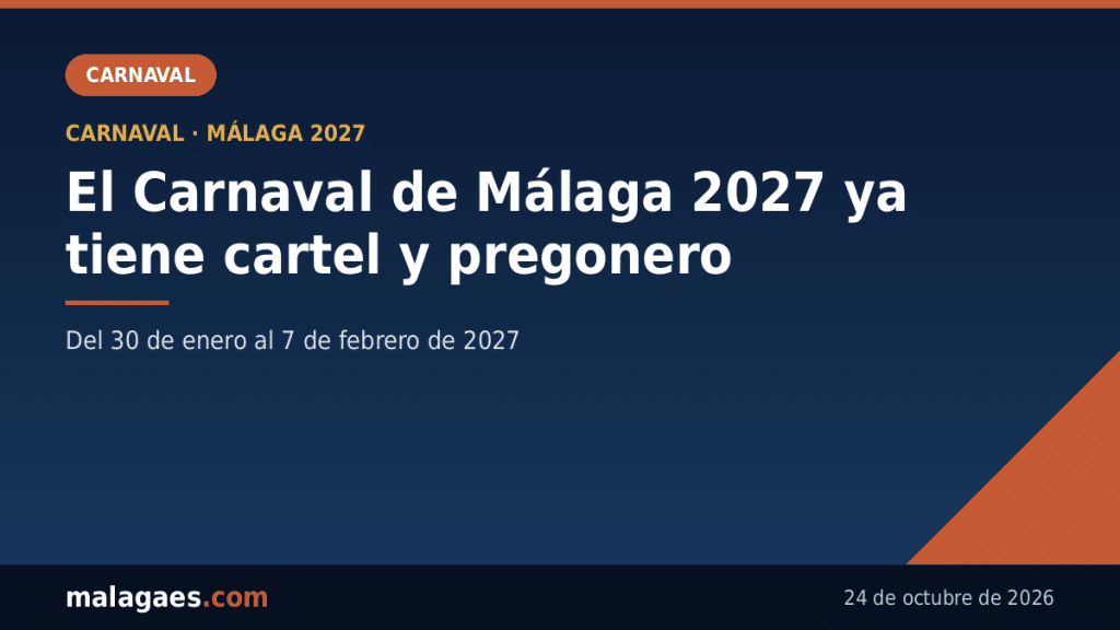 El Carnaval de Málaga 2027 ya tiene cartel y pregonero: el Cervantes «abierto en canal» de Curri y la voz de Félix Godoy