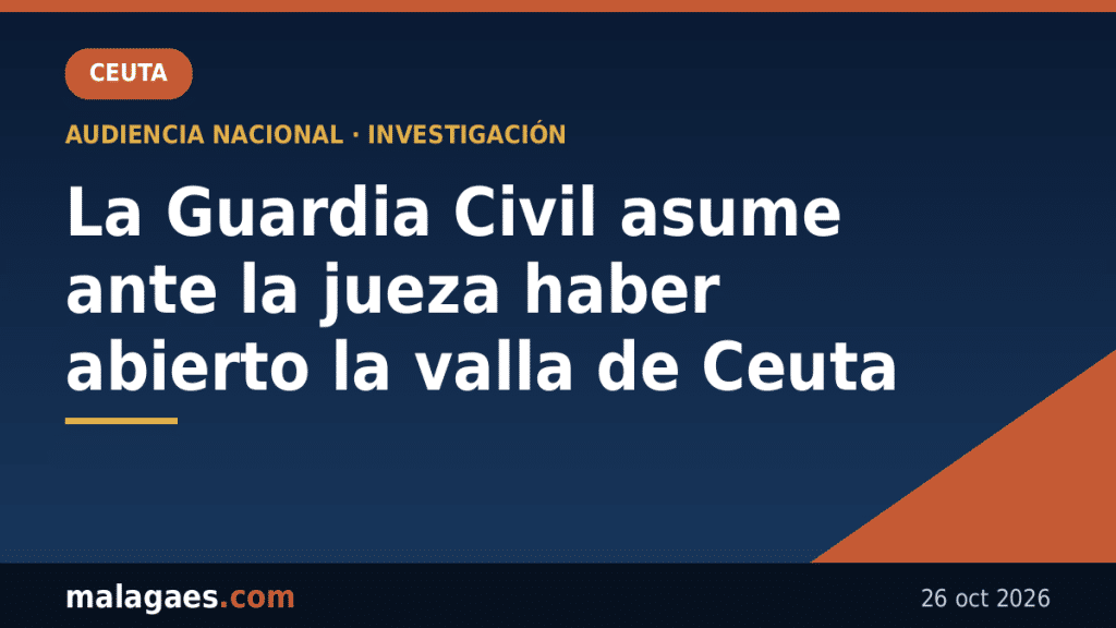 Ceuta: el jefe de Operaciones de la Guardia Civil asume ante la jueza que abrió la valla