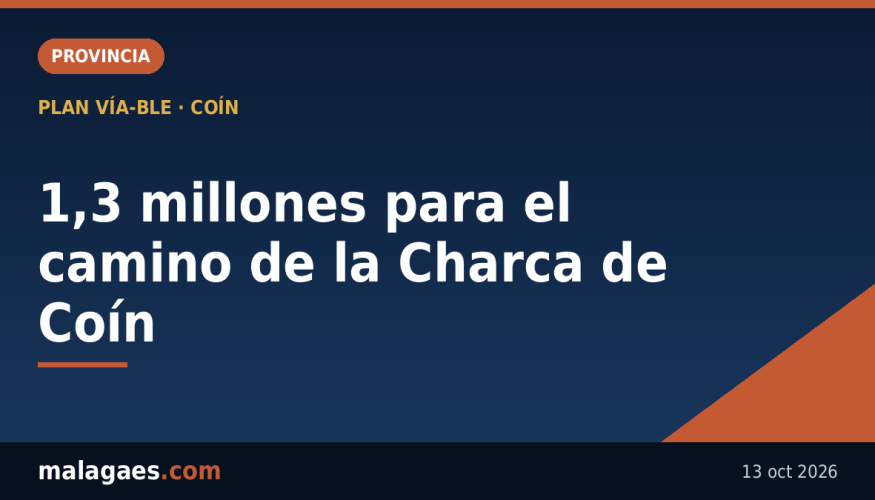 La Diputación invertirá 1,3 millones en reparar 1,7 kilómetros del camino de la Charca de Coín