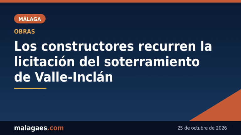 Los constructores recurren la licitación del soterramiento de la avenida de Valle-Inclán de Málaga