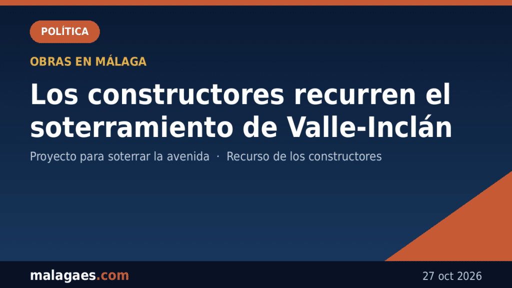 Los constructores recurren el proyecto para soterrar la avenida de Valle-Inclán en Málaga