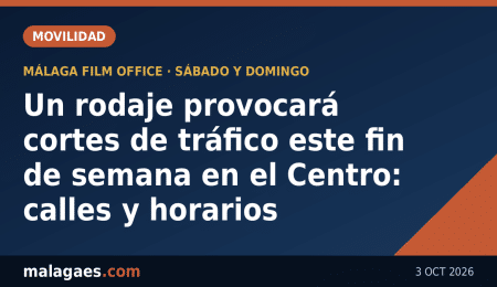 Un rodaje provocará cortes de tráfico este fin de semana en el Centro: calles y horarios