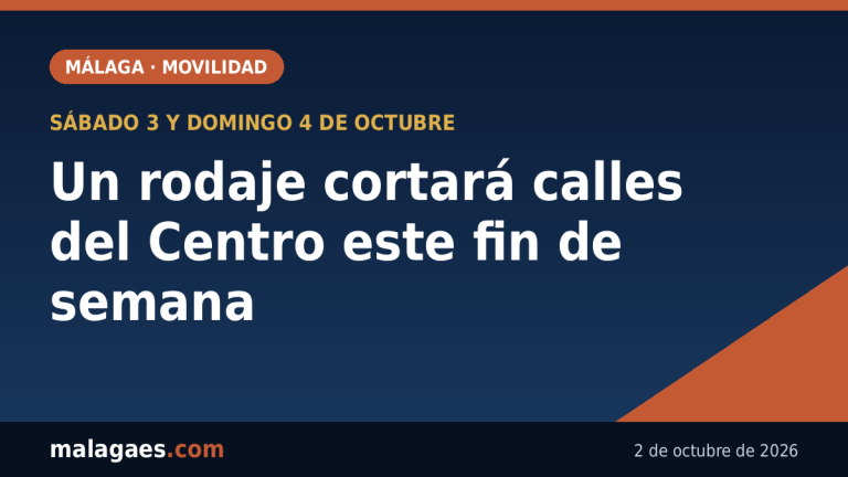 Un rodaje cortará calles del Centro de Málaga este sábado y domingo: horarios y zonas afectadas