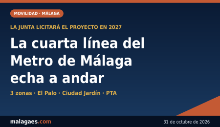 Cuarta línea del Metro de Málaga: la Junta licitará el proyecto en 2027