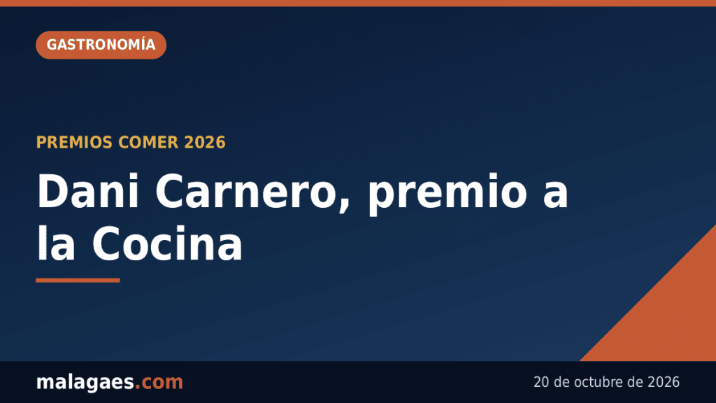 Dani Carnero, Premio Comer a la Cocina 2026 por su defensa del recetario andaluz