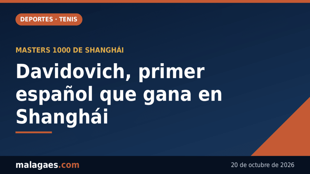 Davidovich hace historia en Shanghái: primer español que conquista el único Masters 1000 que se resistía al tenis nacional