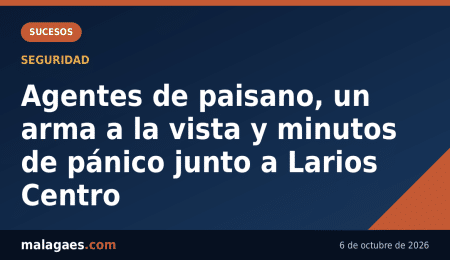 Agentes de paisano, un arma a la vista y minutos de pánico junto a Larios Centro — Malagaes.com