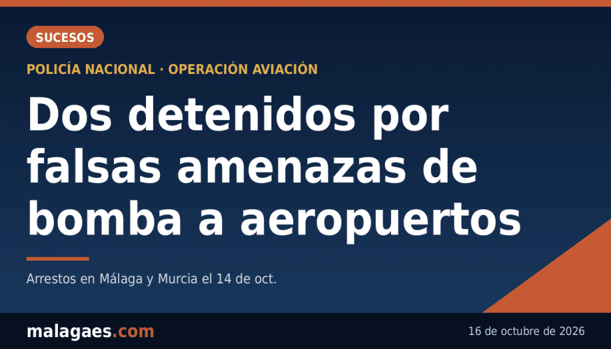 Detenidos en Málaga y Murcia dos jóvenes por falsas amenazas de bomba contra dos aeropuertos
