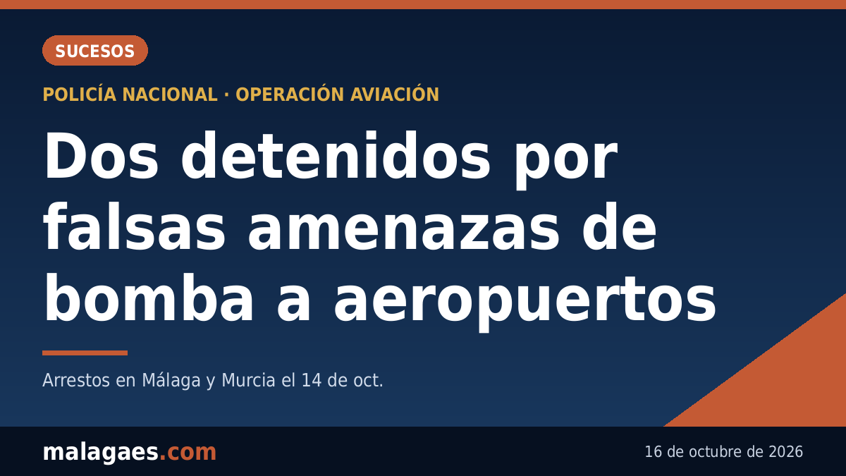 Falsas amenazas de bomba: dos detenidos | Malagaes.com