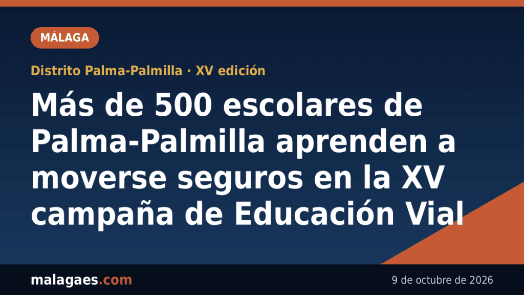 Más de 500 escolares del distrito malagueño Palma-Palmilla aprenden a moverse seguros en la XV campaña de Educación Vial