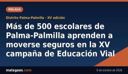 Más de 500 escolares de Palma-Palmilla aprenden a moverse seguros en la XV campaña de Educación Vial