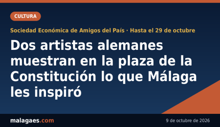 Dos artistas alemanes muestran en la plaza de la Constitución lo que Málaga les inspiró Dos artistas alemanes muestran en la plaza de la Constitución lo que Málaga les inspiró