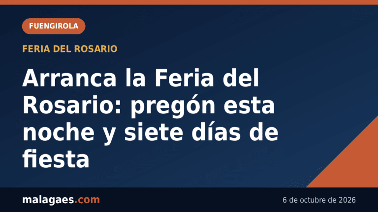 Fuengirola enciende hoy la Feria del Rosario: pregón de Juani Guerrero y una semana de conciertos