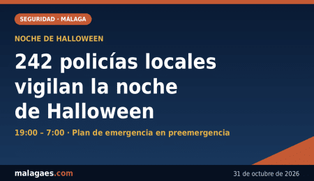 Dispositivo especial de seguridad en la noche de Halloween en Málaga