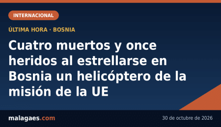 Cuatro muertos y once heridos al estrellarse en Bosnia un helicóptero italiano de la misión de la UE