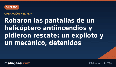 Robaron las pantallas de un helicóptero antiincendios y pidieron rescate: un expiloto y un mecánico, detenidos