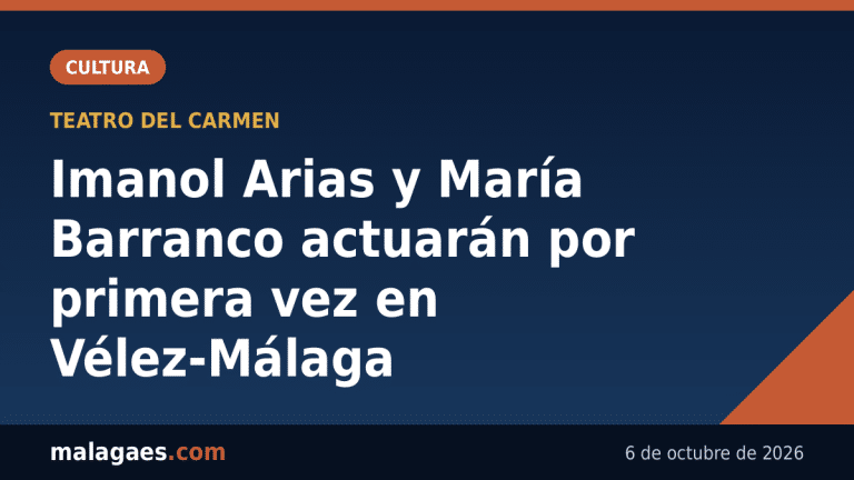 Imanol Arias y María Barranco actuarán por primera vez en Vélez-Málaga con «Mejor no decirlo»