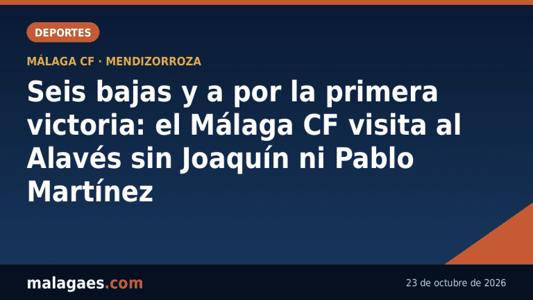 Seis bajas y a por la primera victoria: el Málaga CF visita al Alavés sin Joaquín ni Pablo Martínez