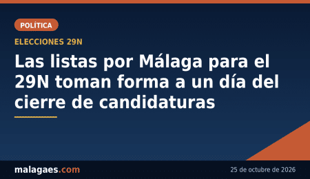 Las candidaturas por Málaga para el 29N toman forma: el PP sitúa a Bernal en el Congreso y a Salado y Del Cid en el Senado