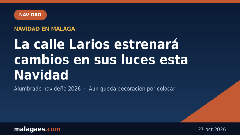 La calle Larios estrenará cambios en sus luces esta Navidad: «Queda mucha decoración por colocar»