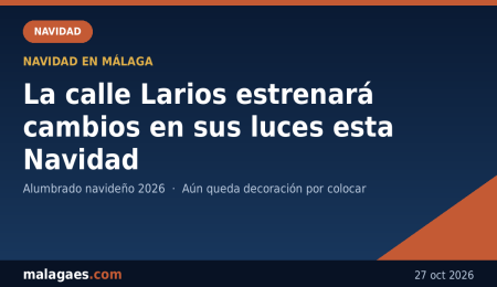 La calle Larios estrenará cambios en sus luces esta Navidad
