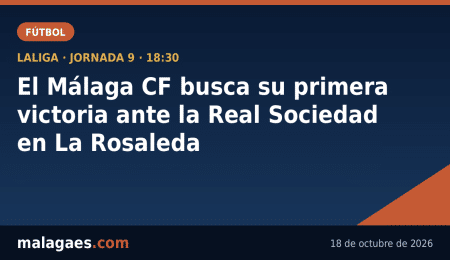 El Málaga CF busca su primera victoria en LaLiga ante la Real Sociedad en La Rosaleda
