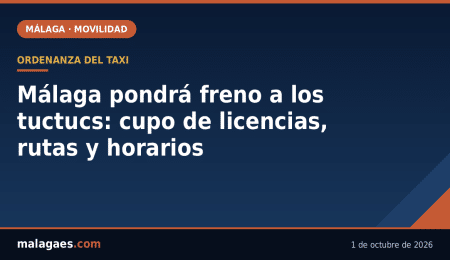 Málaga pondrá freno a los tuctucs: límite de licencias, rutas cerradas y horarios fijados por ordenanza