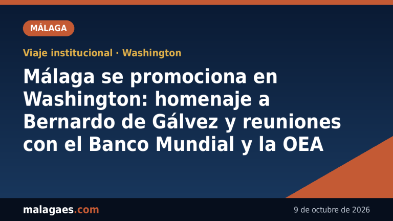 Málaga se promociona en Washington: homenaje a Bernardo de Gálvez y reuniones con el Banco Mundial y la OEA