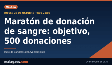 El XVIII Maratón de Donación de Sangre aspira a reunir 500 donaciones en el Ayuntamiento de Málaga