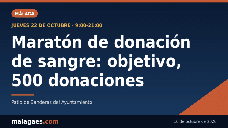 El XVIII Maratón de Donación de Sangre aspira a reunir 500 donaciones en el Ayuntamiento de Málaga