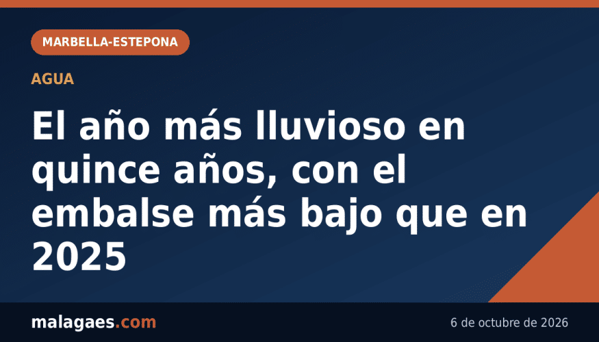 El año más lluvioso en quince años, con el embalse más bajo que en 2025 — Malagaes.com