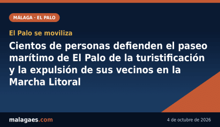Cientos de personas defienden el paseo marítimo de El Palo de la turistificación y la expulsión de sus vecinos en la Marcha Litoral 