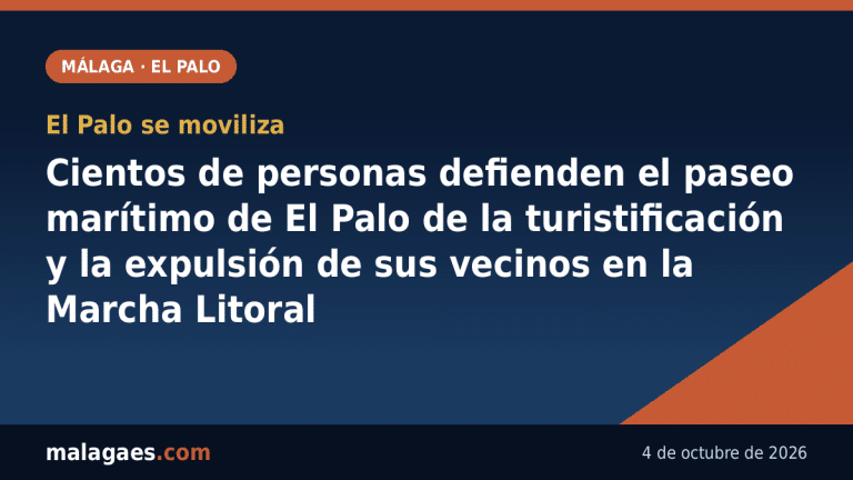 Cientos de personas defienden el paseo marítimo de El Palo de la turistificación y la expulsión de sus vecinos en la Marcha Litoral 