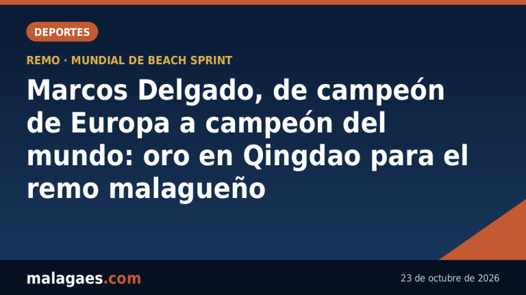 Marcos Delgado, de campeón de Europa a campeón del mundo: oro en Qingdao para el remo malagueño