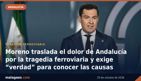 Juanma Moreno traslada el dolor de Andalucía por la tragedia ferroviaria y exige "verdad" para conocer las causas