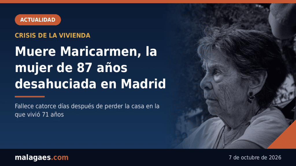 Muere Maricarmen, la mujer de 87 años desahuciada en Madrid tras 71 años en su casa
