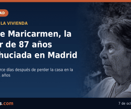 Muere Maricarmen, la mujer de 87 años desahuciada en Madrid tras 71 años en su casa