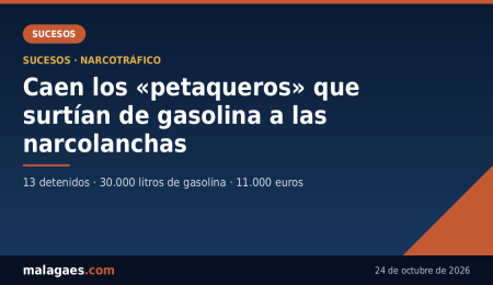 Caen los «petaqueros» que surtían de gasolina a las narcolanchas: 13 detenidos en Cádiz y Málaga y 30.000 litros intervenidos