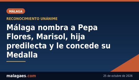 Málaga nombrará hija predilecta a Pepa Flores, Marisol, y le entregará la Medalla de la Ciudad