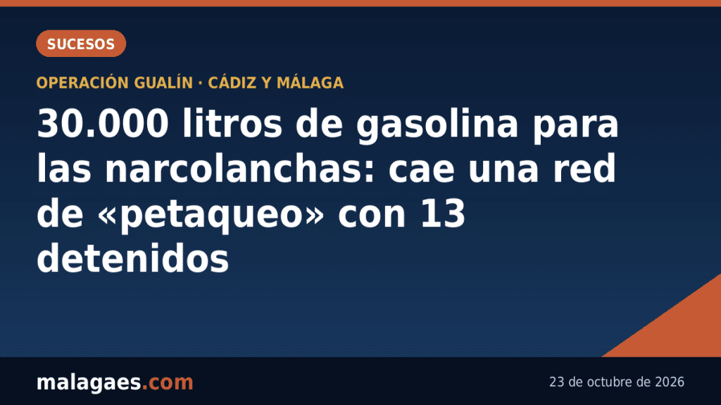 30.000 litros de gasolina para las narcolanchas: cae una red de «petaqueo» con 13 detenidos