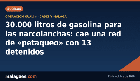 30.000 litros de gasolina para las narcolanchas: cae una red de «petaqueo» con 13 detenidos