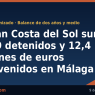 El Plan Costa del Sol suma 1.619 detenidos y 12,4 millones de euros intervenidos en Málaga